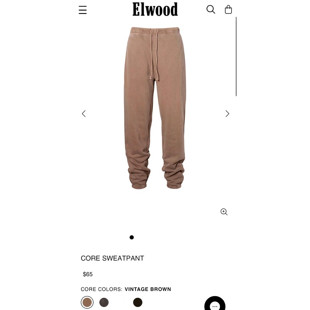 Elwood sweatpants color vintage brown